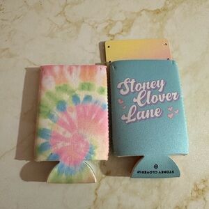 Stoney Clover Lane Pastel Tie-Dye and Light Blue Can Holders